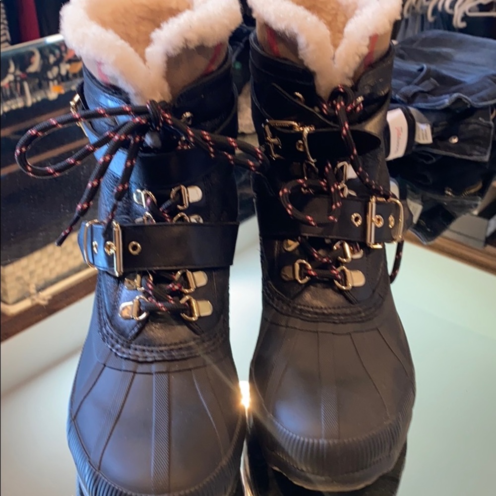 Burberry rain boot
